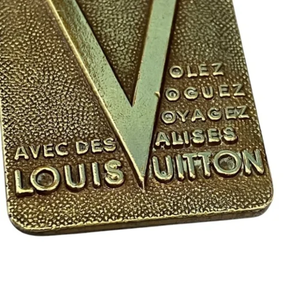 Louis Vuitton Vintage Pre-owned Metal key-holders Yellow Unisex