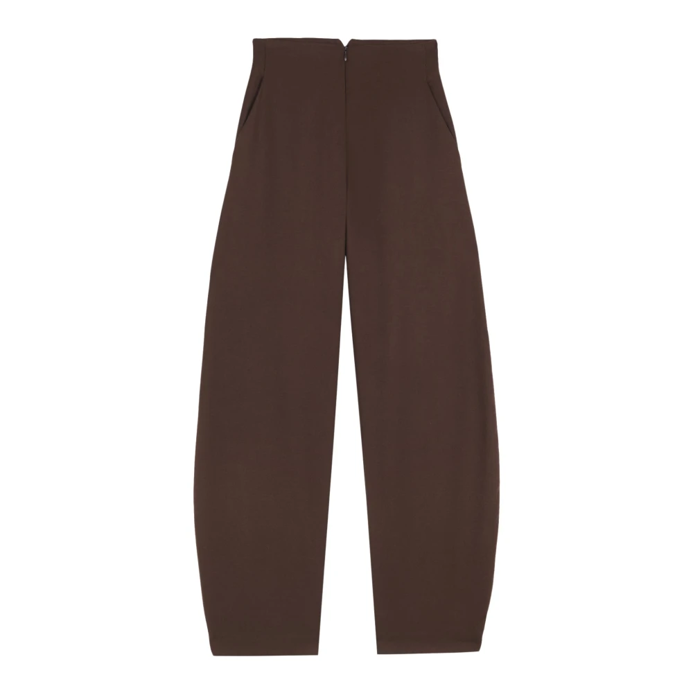 Cortana Women's Brown Tapered Trousers - Tapered Trousers - L - Trousers