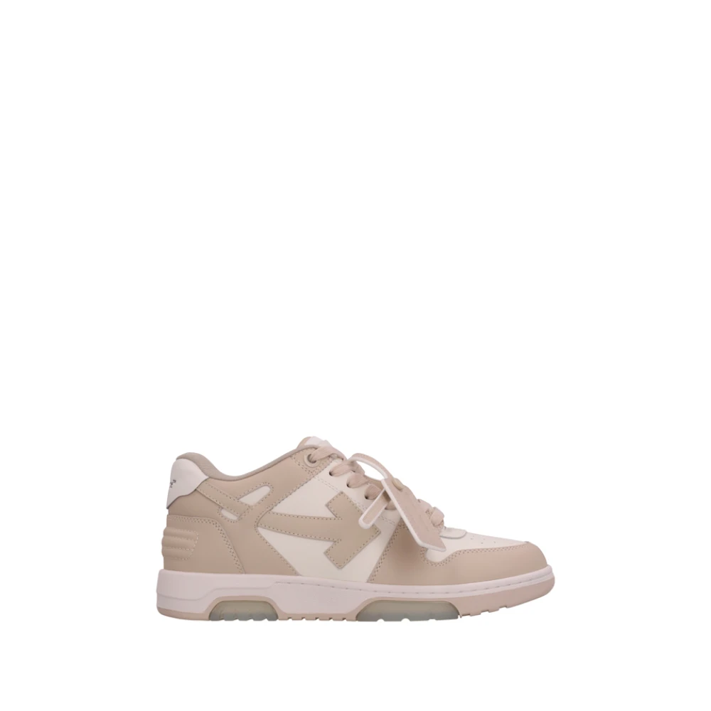 Off White Men's Beige Sneakers, 11 Uk, White Calf Leather Trainers
