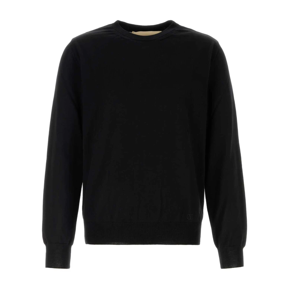 Valentino Garavani Black Sweatshirts, Male, M, Wool Jumper
