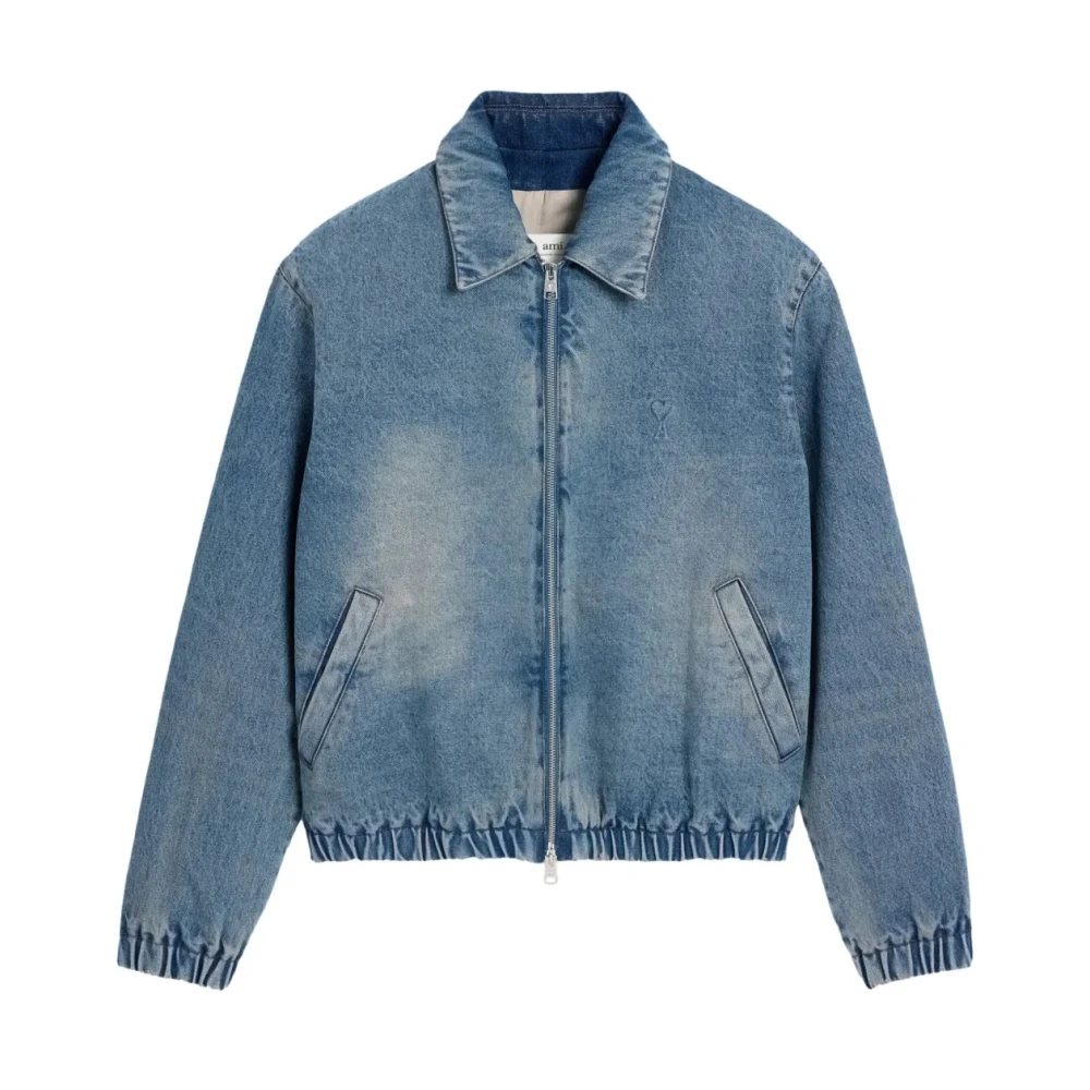 Jackets > Denim Jackets - - Ami Paris - Modalova
