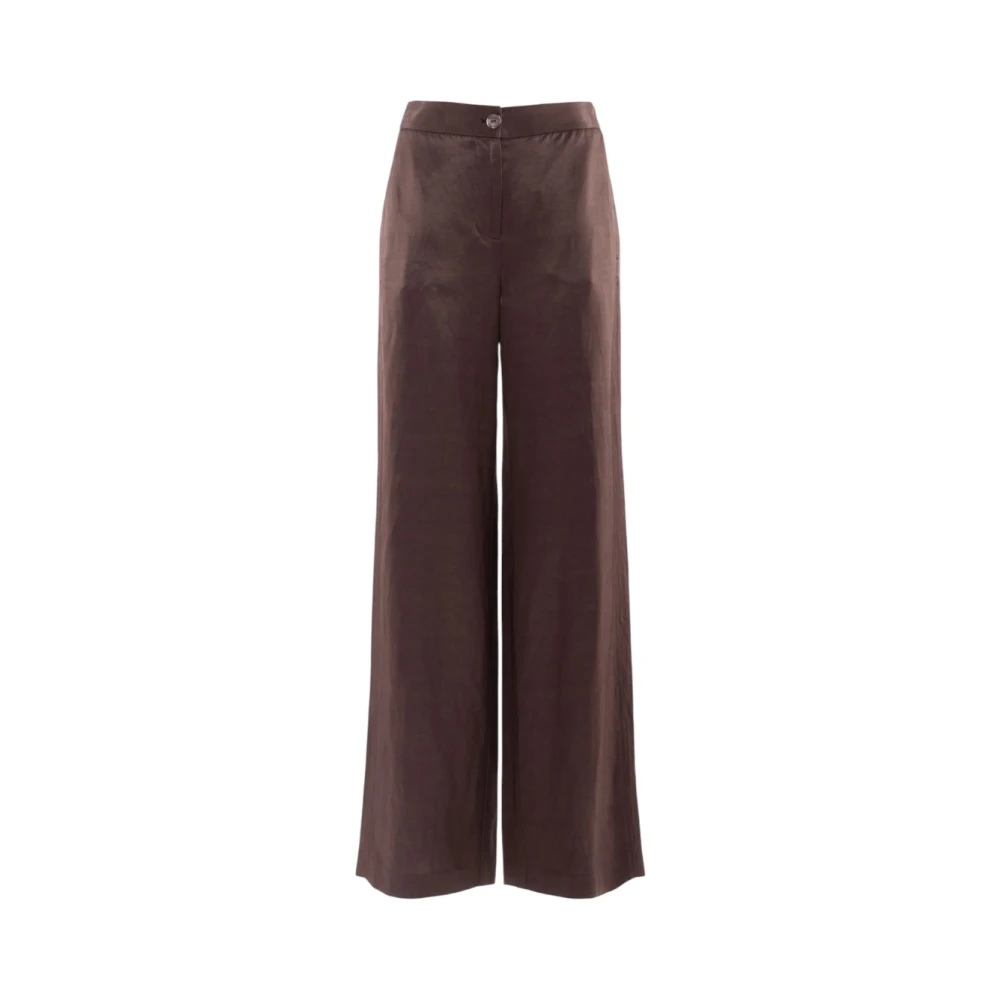 Nenette Donna Marrone - Wide Pantaloni - Trousers - L