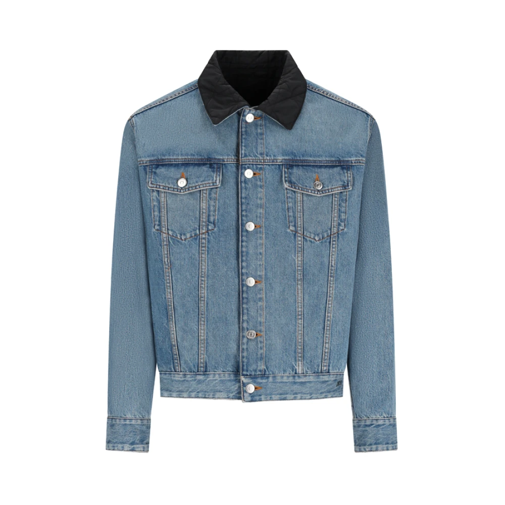 Dior Men's Blue Denim Jackets, L, Quilted Cannage Denim Jacket