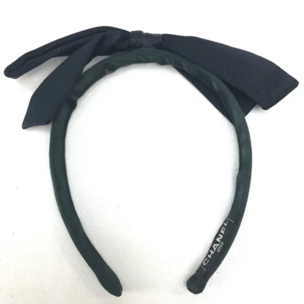 Chanel Vintage Pre-owned Fabric hair-accessories Black Dames