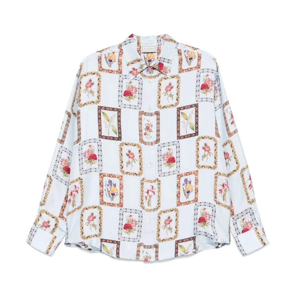 Pierre-Louis Mascia Grafische Print Blauwe Button-Up Shirt Multicolor Dames