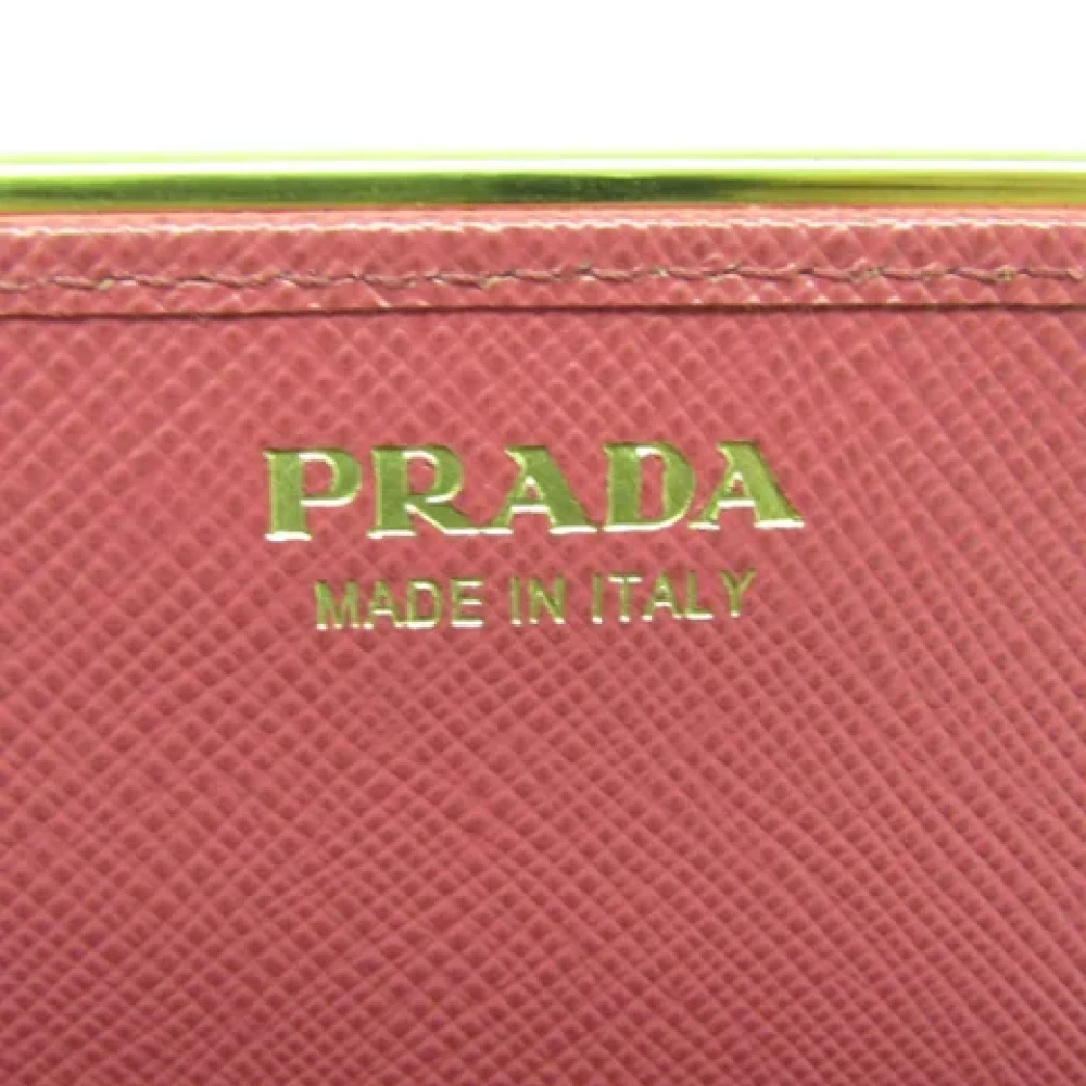 Prada Vintage Pre-owned Leather wallets Pink Dames