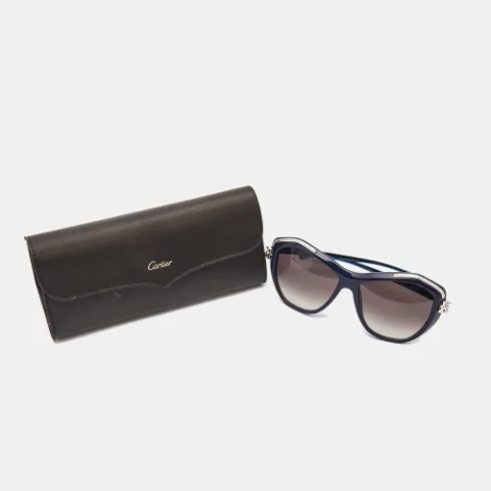 Cartier Vintage Pre-owned Acetate sunglasses Blue Dames