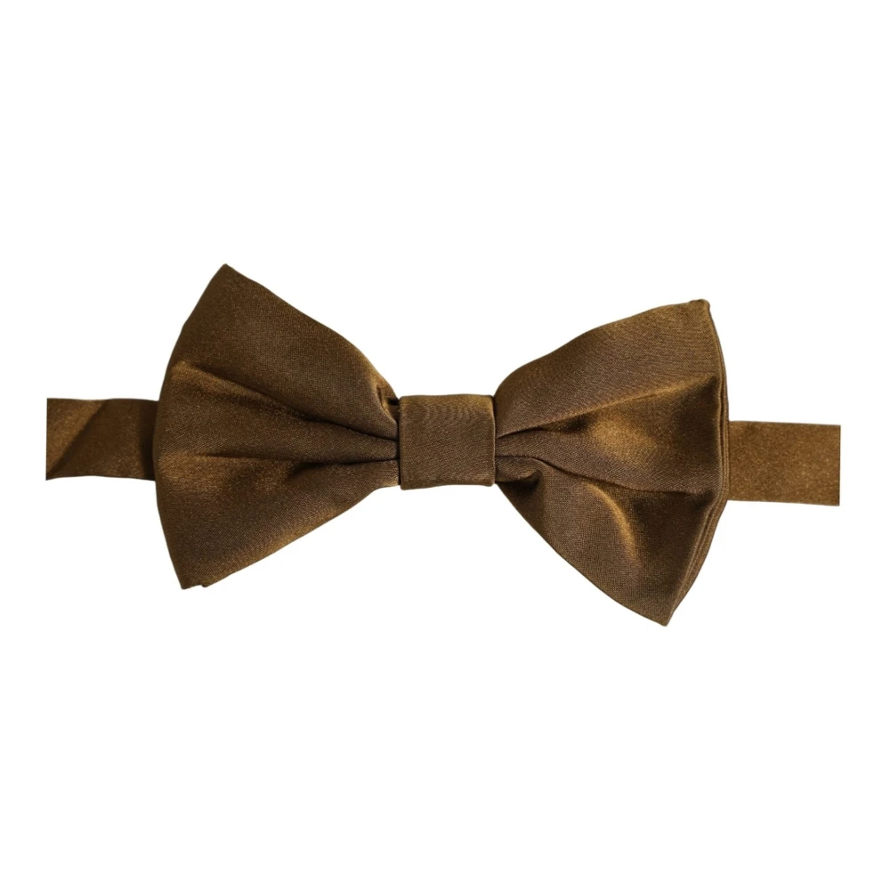 Dolce & Gabbana Brown Bow Ties, Male, One Size, Pre-Tied Bow Tie