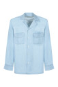 t-shirt-bleu-avec-col-pointu