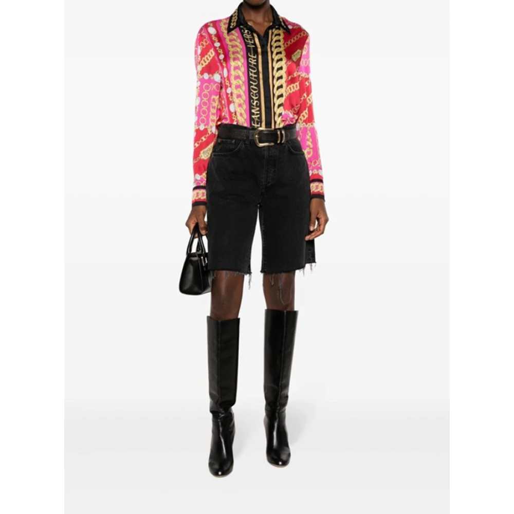 Versace Jeans Couture Multicolor Chain-Print Overhemd Multicolor Dames