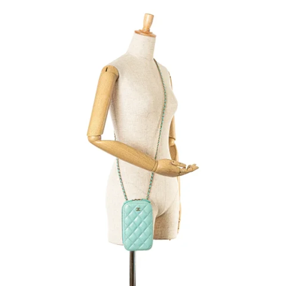Chanel Vintage Pre-owned Leather shoulder-bags Blue Dames
