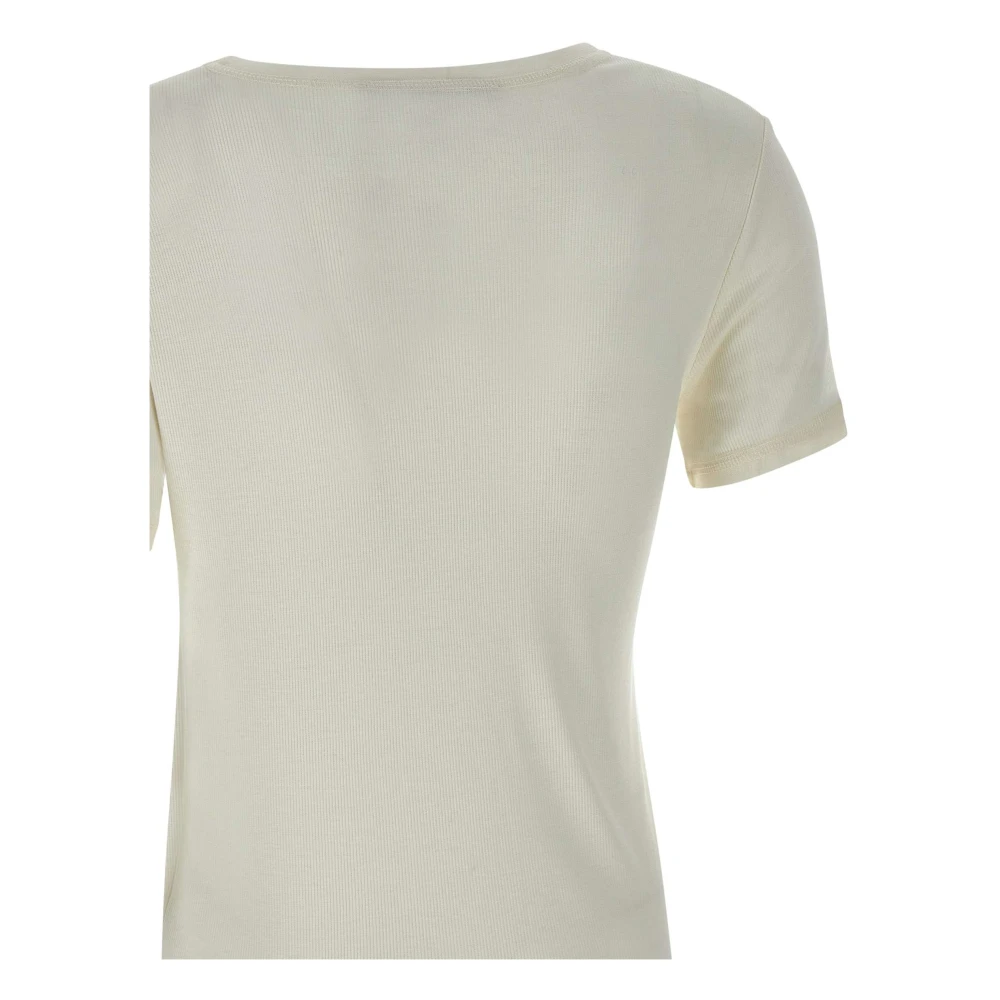 Remain Birger Christensen Witte Jersey T-shirt met Boothals White Dames