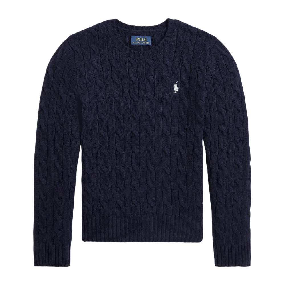 Ralph Lauren Girls Blue Embroidered Pony Jumper - Kids Knitwear - 8 Y - Kids
