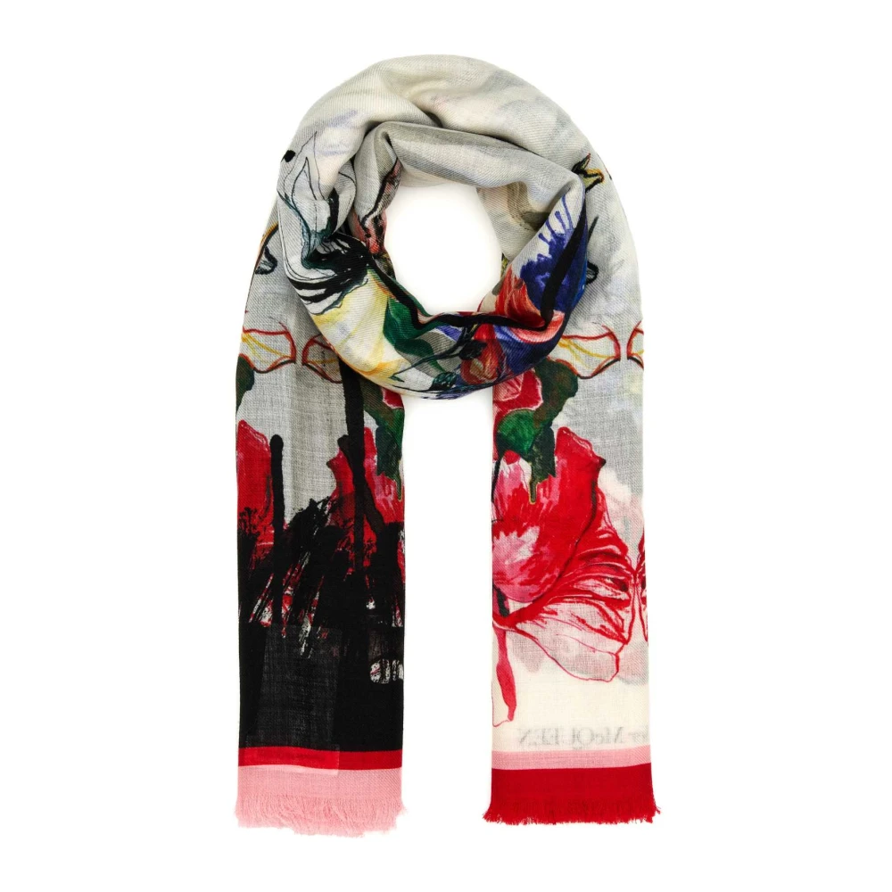 Alexander mcqueen Geborduurde Wollen Sjaal Multicolor Dames