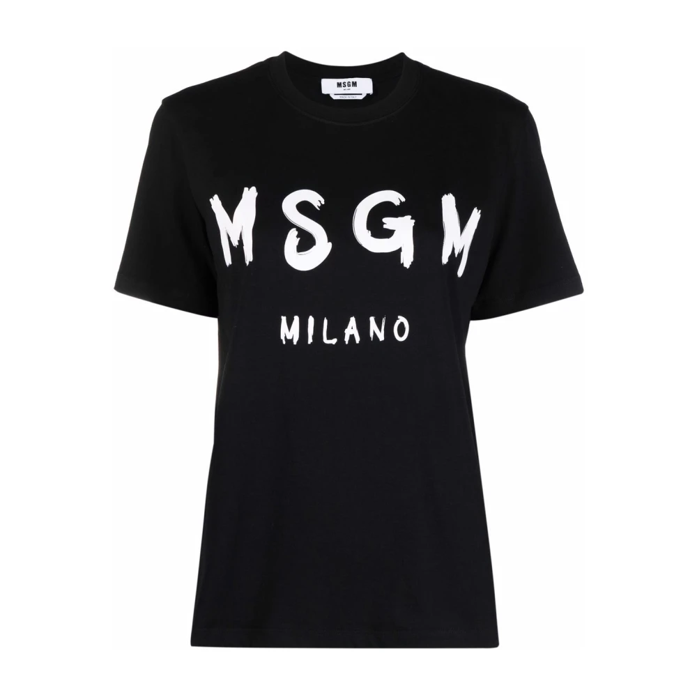 Msgm Katoenen T-shirt Black Dames