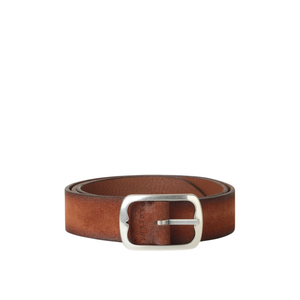 Orciani Uomo Marrone Reversible Suede Belt