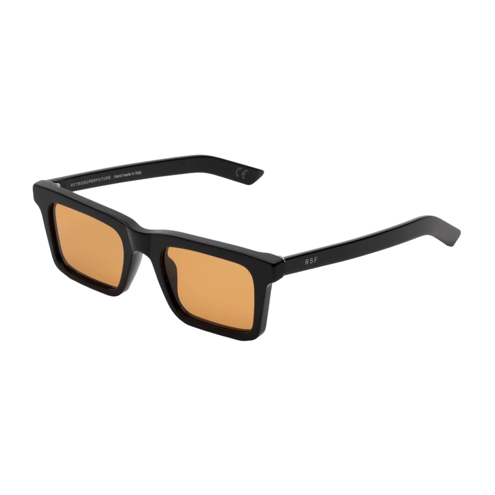 Retrosuperfuture Unisex Black Sunglasses, 52 Mm, Vintage Sunglasses Refined Color