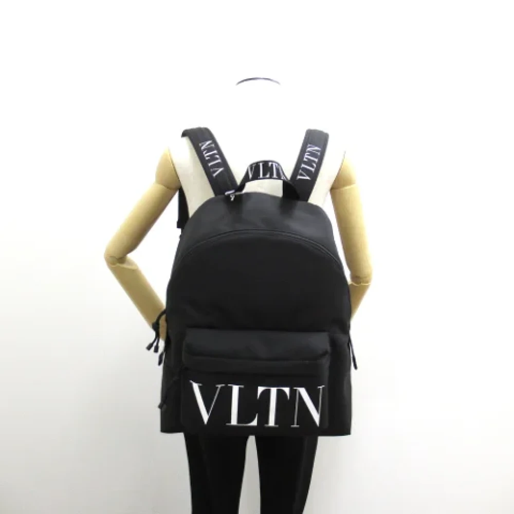 Valentino Vintage Pre-owned Nylon backpacks Black Dames