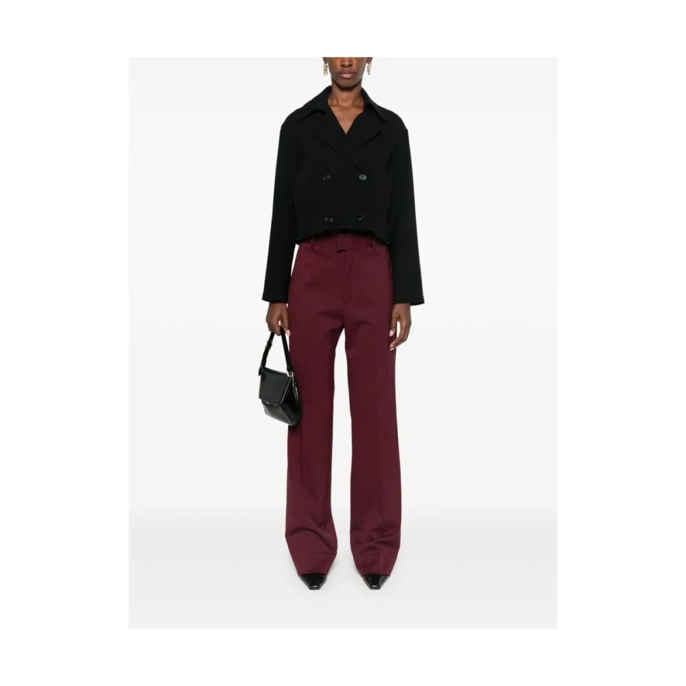 Armarium Rode Virgin Wool Blend Broek Red Dames