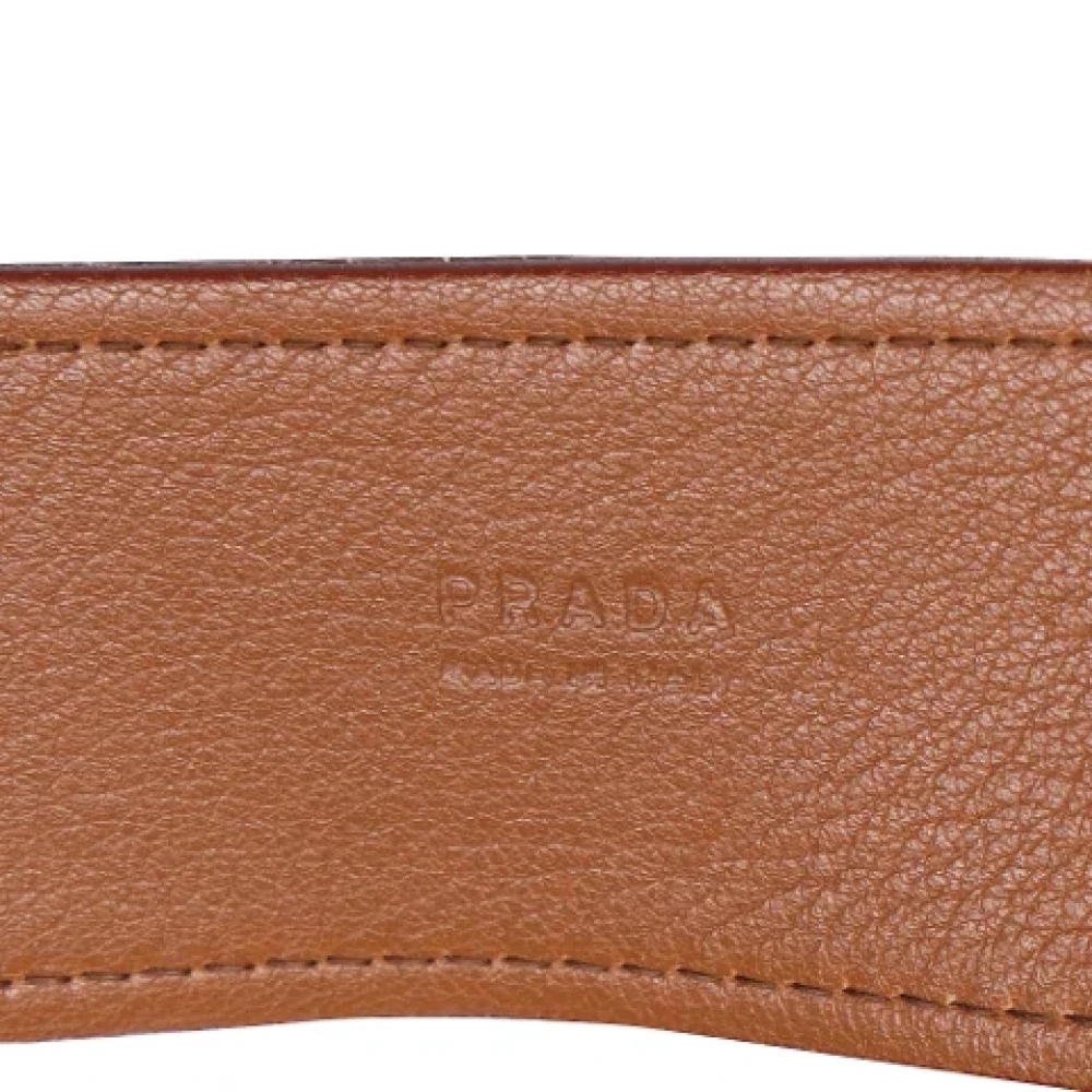 Prada Vintage Pre-owned Leather belts Brown Heren