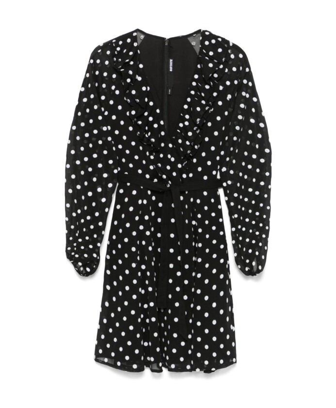 black-chiffon-ruffle-dress