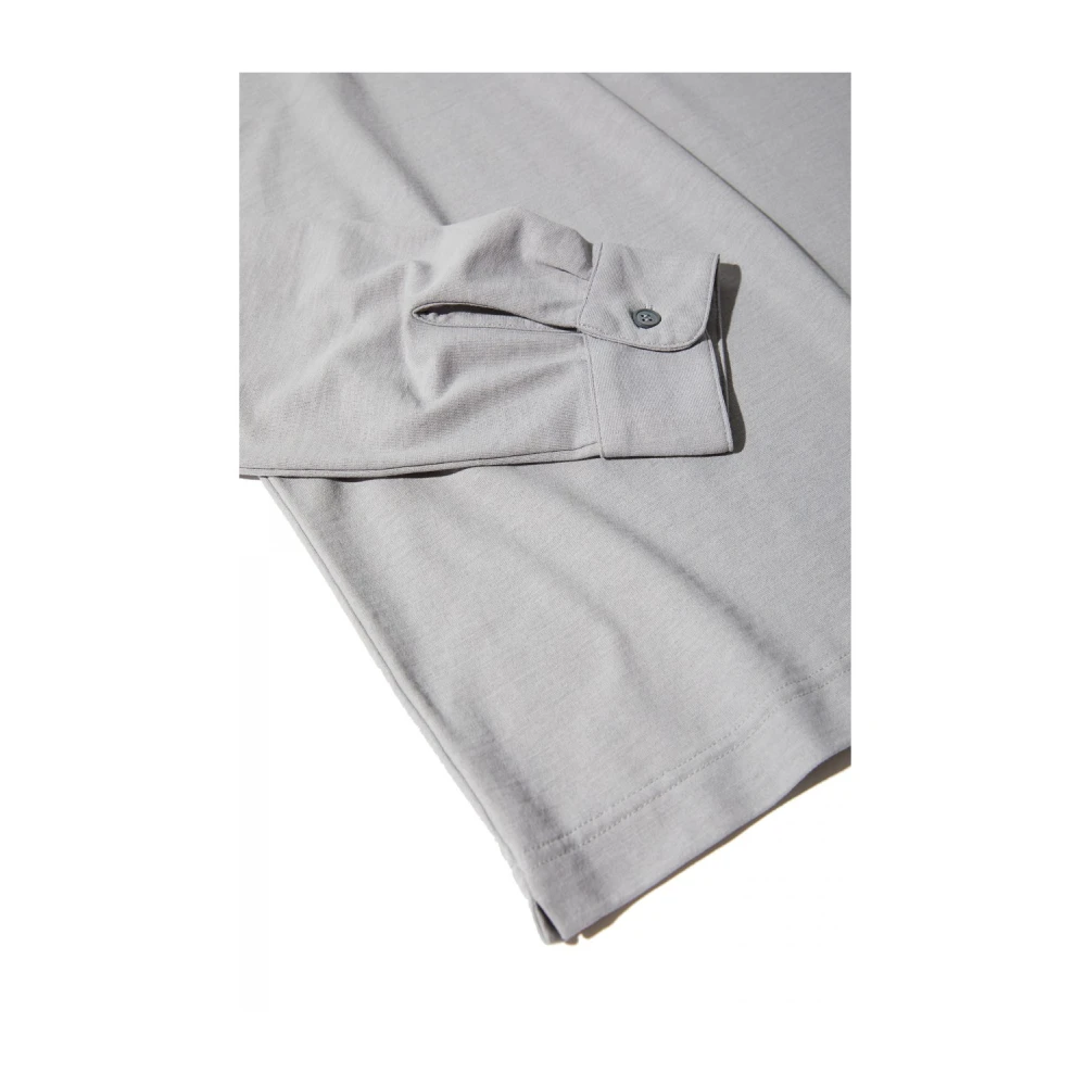 Zanone IceCotton Lange Mouw Polo Shirt Gray Heren