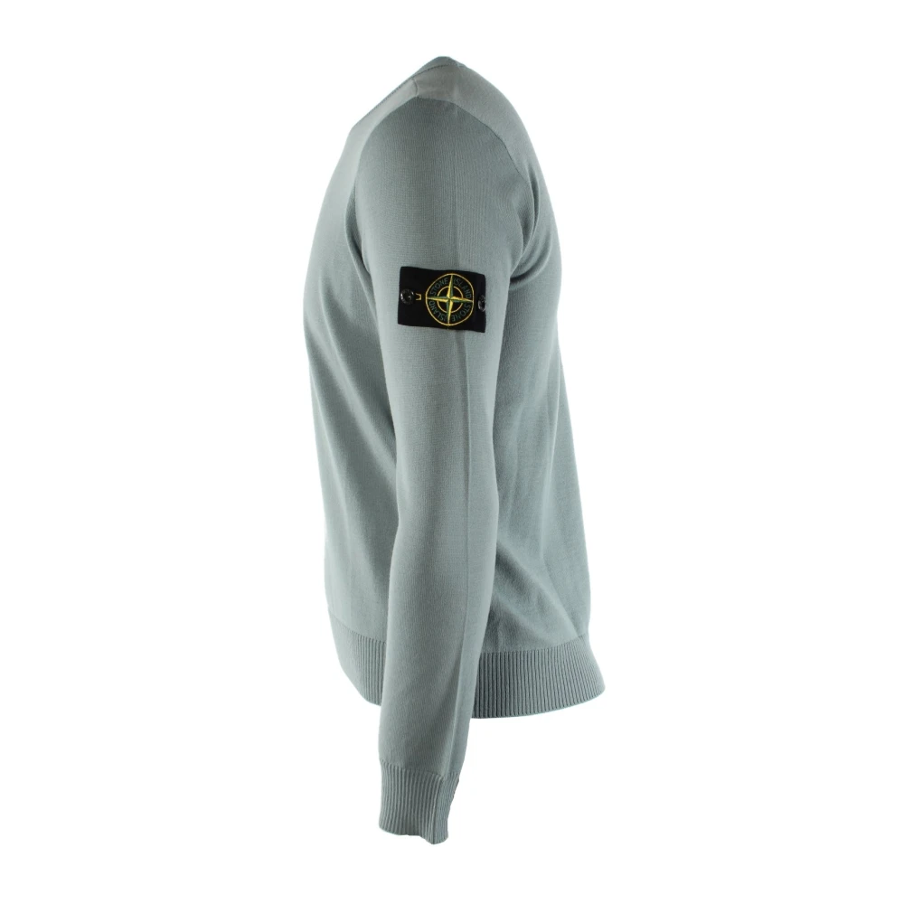 Stone Island Blauwe Wol Heren Trui Blue Heren