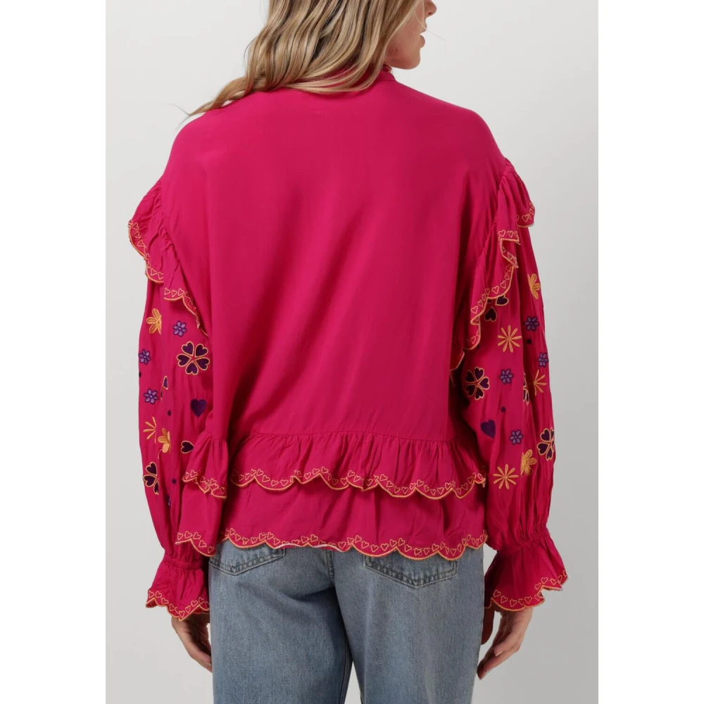Harper & Yve Rode Joan-Ls Blouse Red Dames