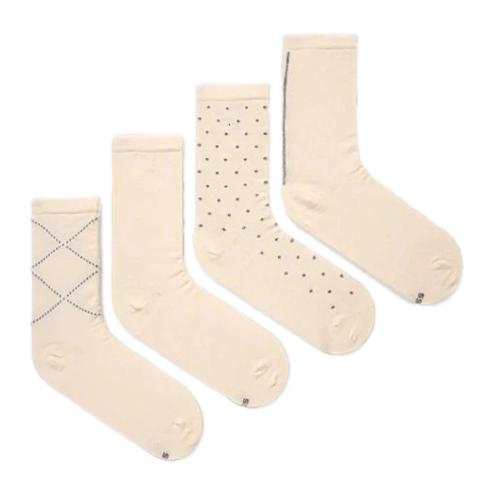 Hugo Boss Glanzende Sokken Cadeauset Reguliere Hoogte Beige Dames