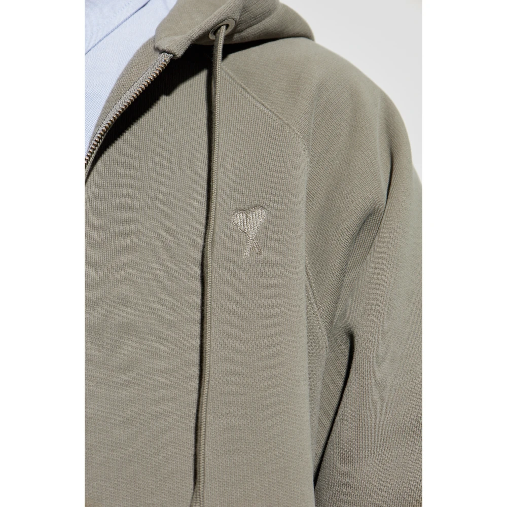 Ami Paris Sweatshirt met Logo Gray Heren