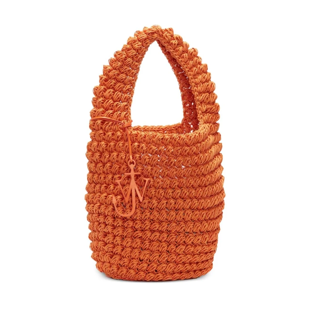 JW Anderson Geranium Orange Gehaakte Handtas Orange Dames