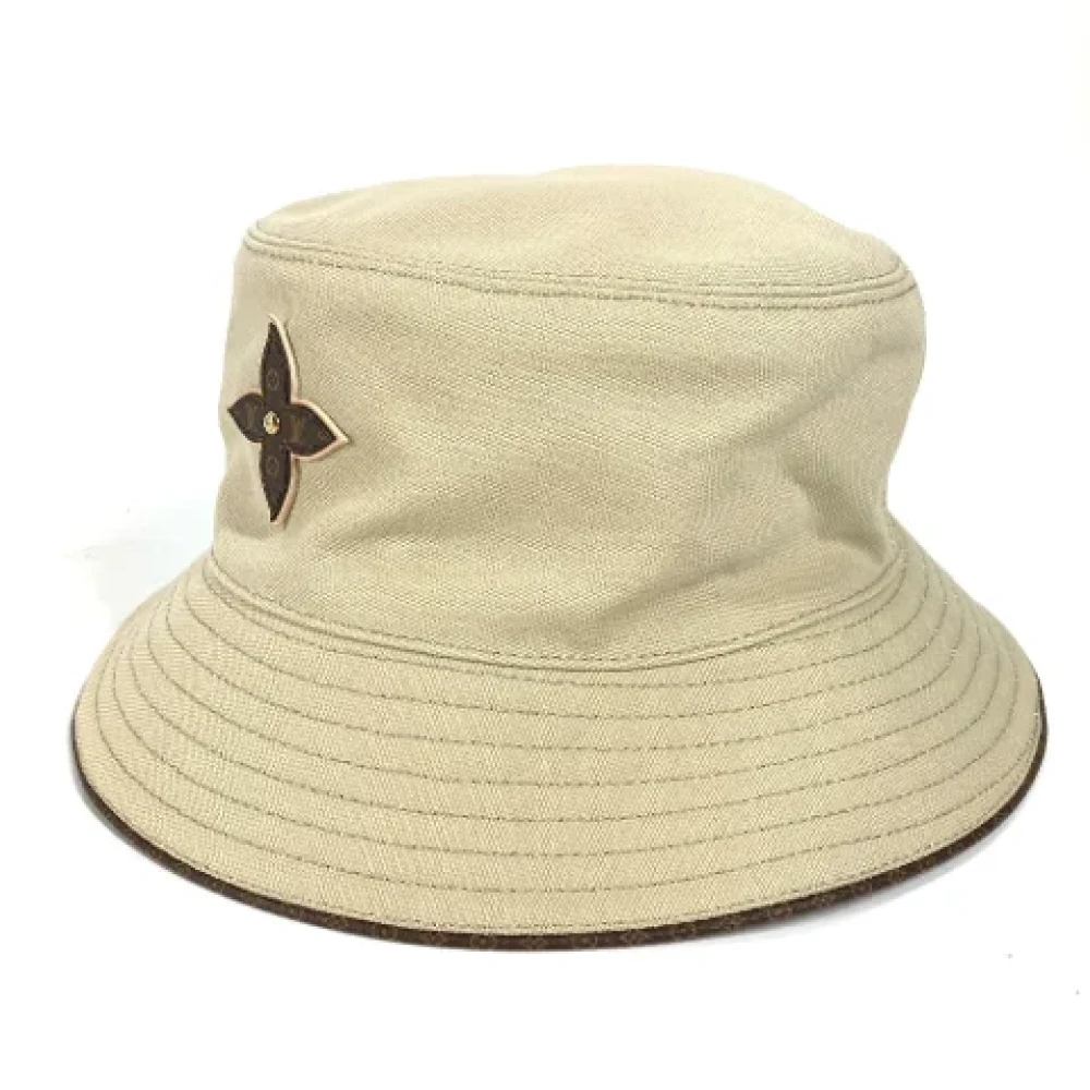 Louis Vuitton Vintage Pre-owned Cotton hats Beige Dames