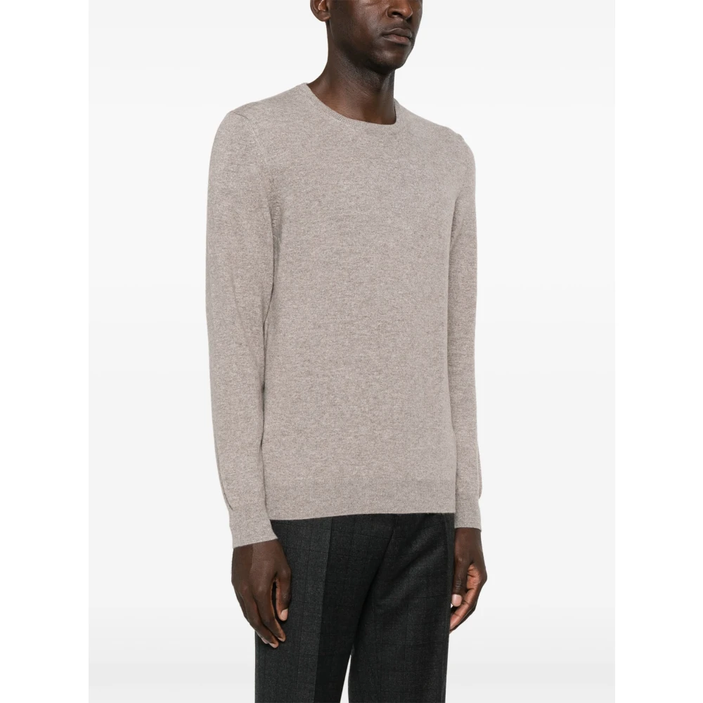 Fedeli Luxe Cashmere Crew-Neck Gebreide kleding Beige Heren