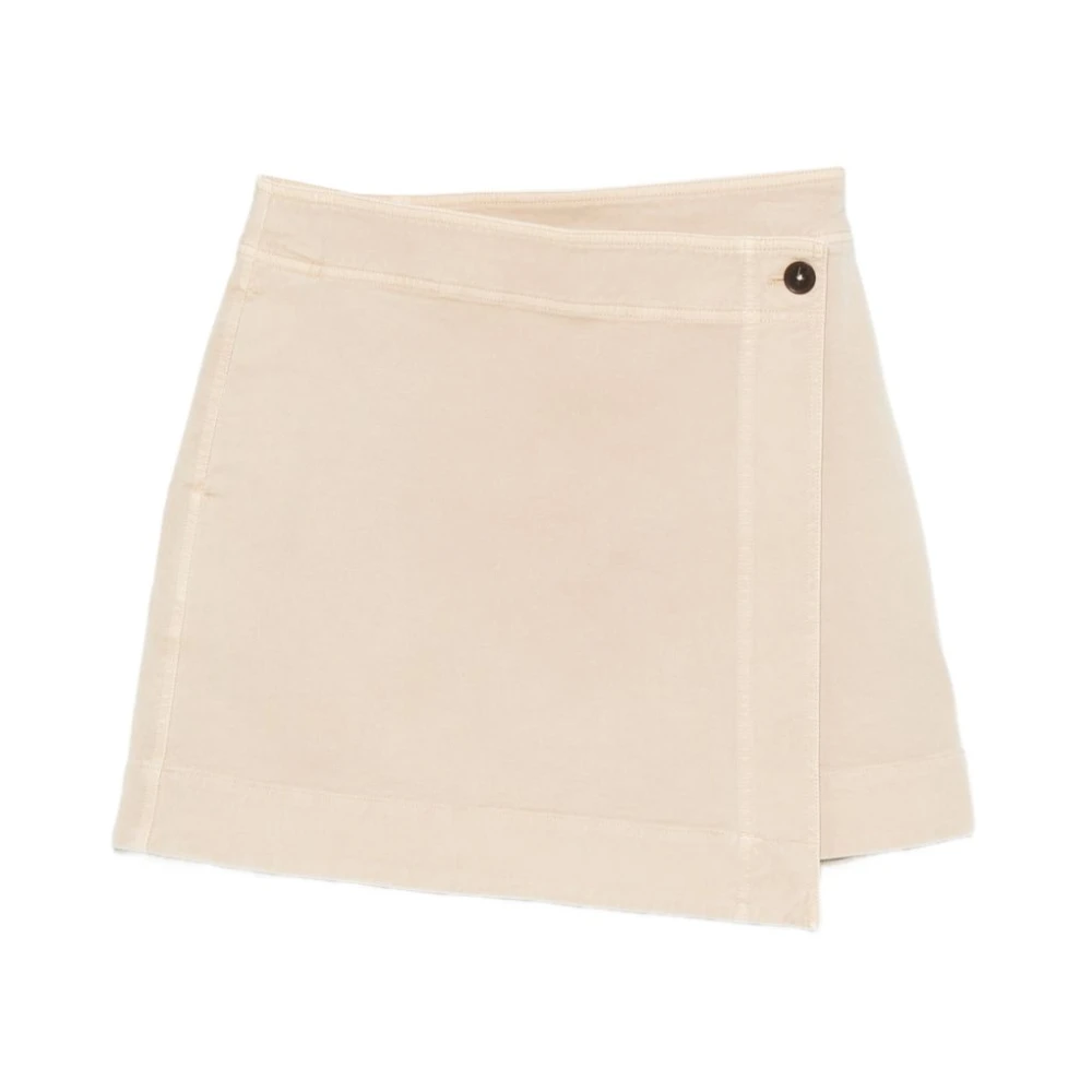 Closed Vrouw Beige Rokken Dames, S, Solid Rechte Wikkelrok
