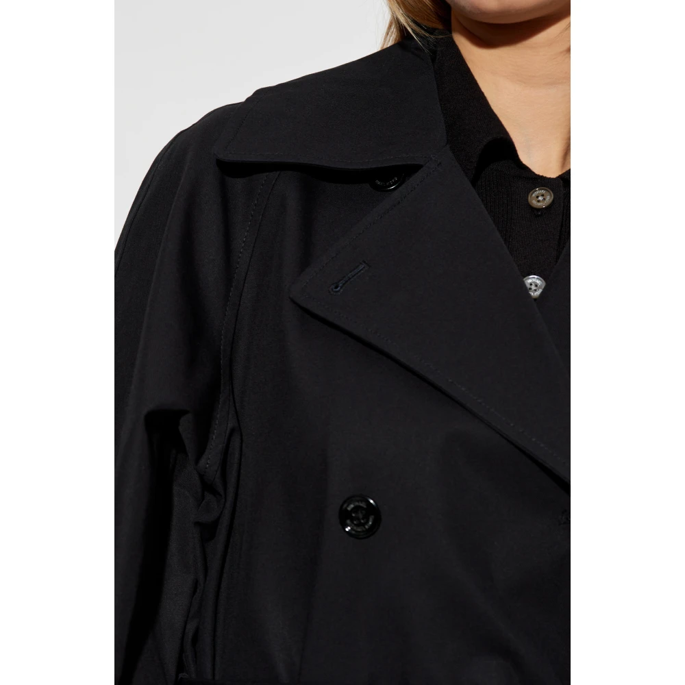 Michael Kors Katoenen Trenchcoat met Ceintuur Black Dames