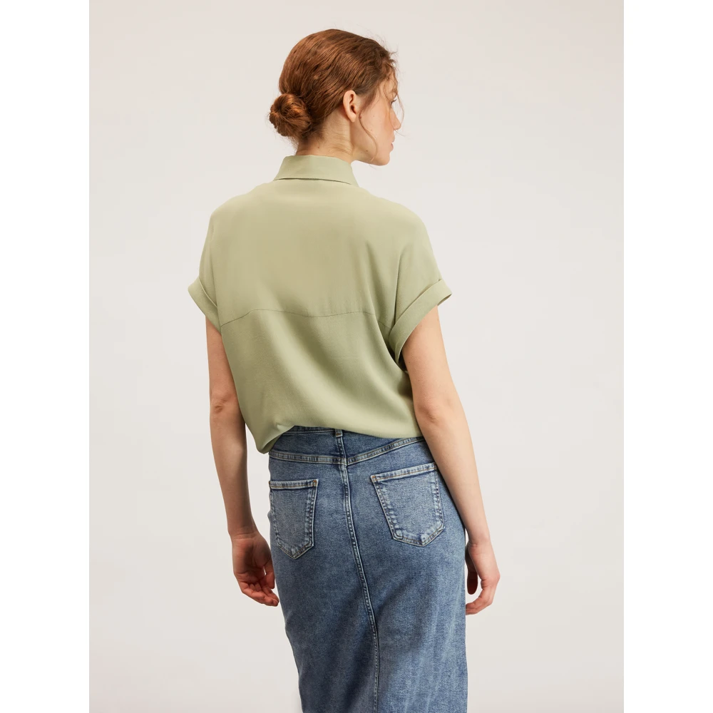 Motivi Blouse met Kimonomouwen Green Dames