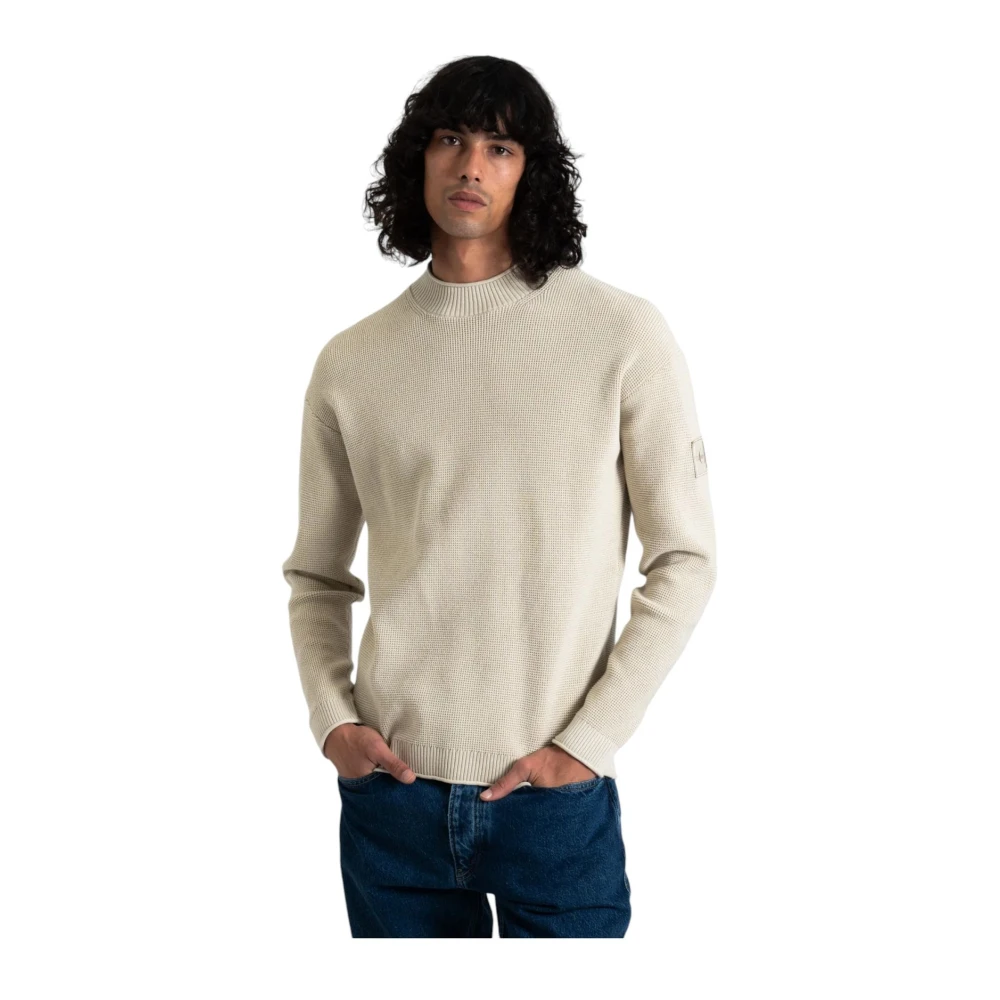 Calvin Klein Jeans Crew Neck Sweater Beige Heren