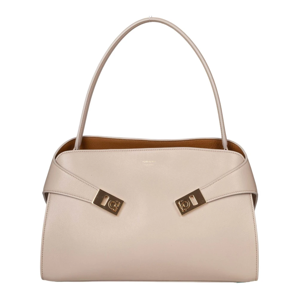 Ferragamo Donna Grigio - Hug Soft Shoulder Bag - Bags - One Size