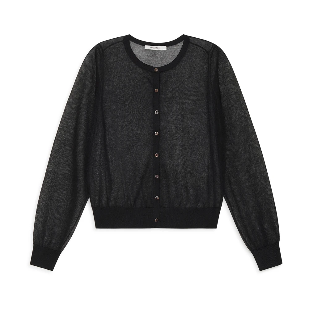 Maliparmi Tulle Cardigan Black Dames