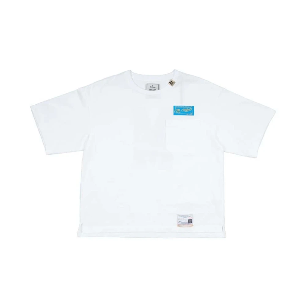 Mihara Yasuhiro Achterprint T-shirt Wit White Heren