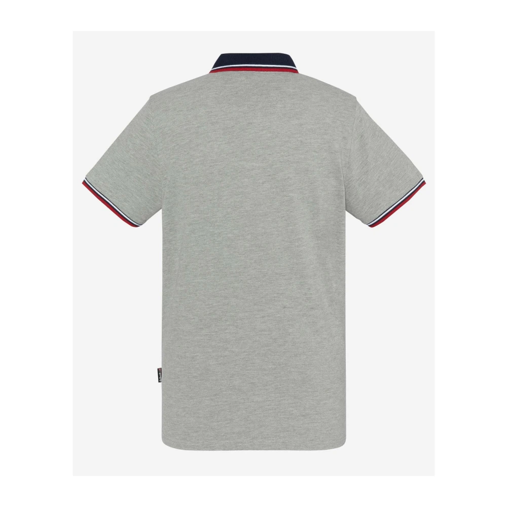 Schott NYC Reguliere Logo Gepatchte Katoenen Polo Gray Heren