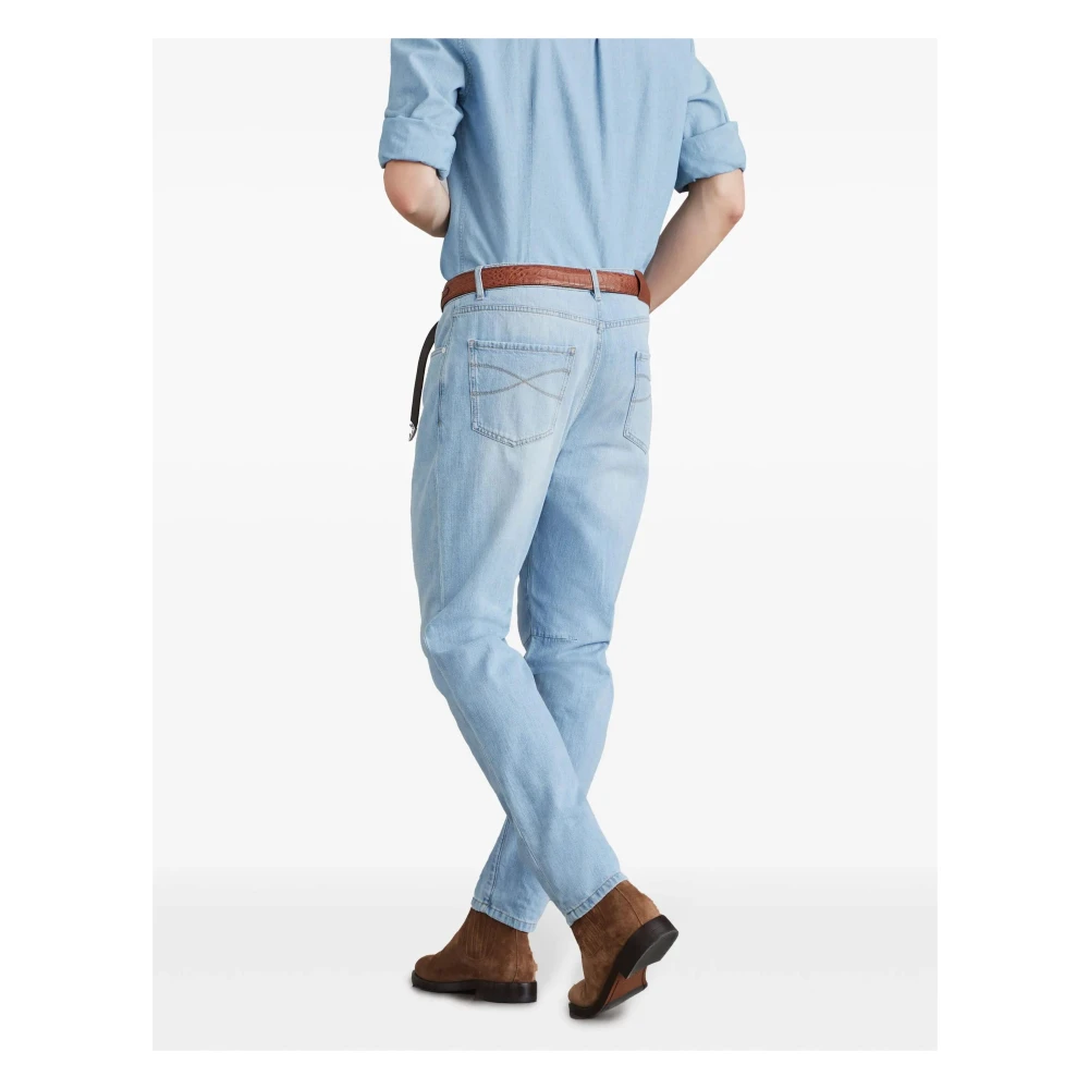 BRUNELLO CUCINELLI Denim Broek Blue Heren