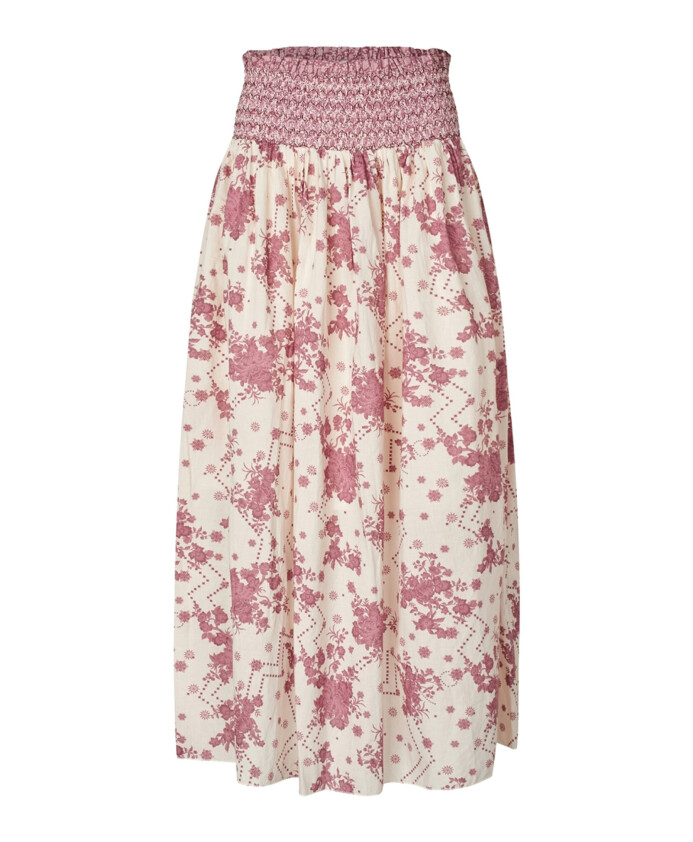 jupe-longue-imprime-fleurs-a-line