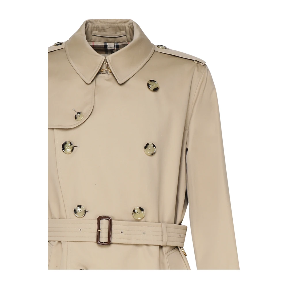 Burberry Beige Double-Breasted Ceintuurjas Beige Heren