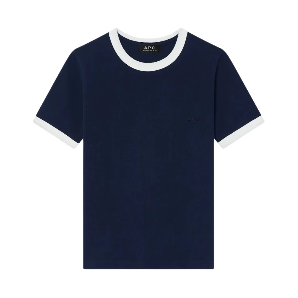 A.p.c. Women's Blue Ringer Crop T-Shirt