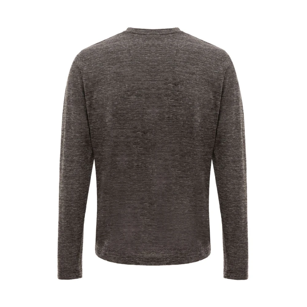 Corneliani Grijze Wollen T-Shirt Gray Heren