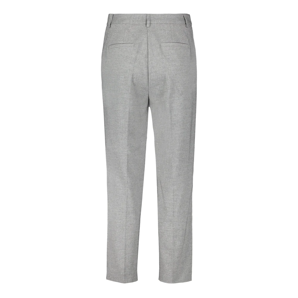 Betty & Co Casual Geplooide Broek Gray Dames