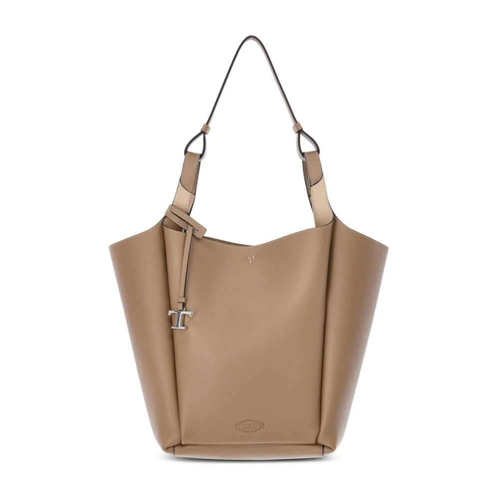 TOD'S Trapezium Shopper Tas Brown Dames