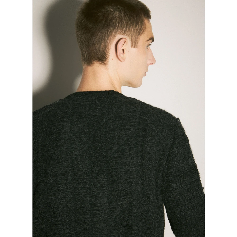 MM6 Maison Margiela Wolmix Crewneck Sweater Gray Heren