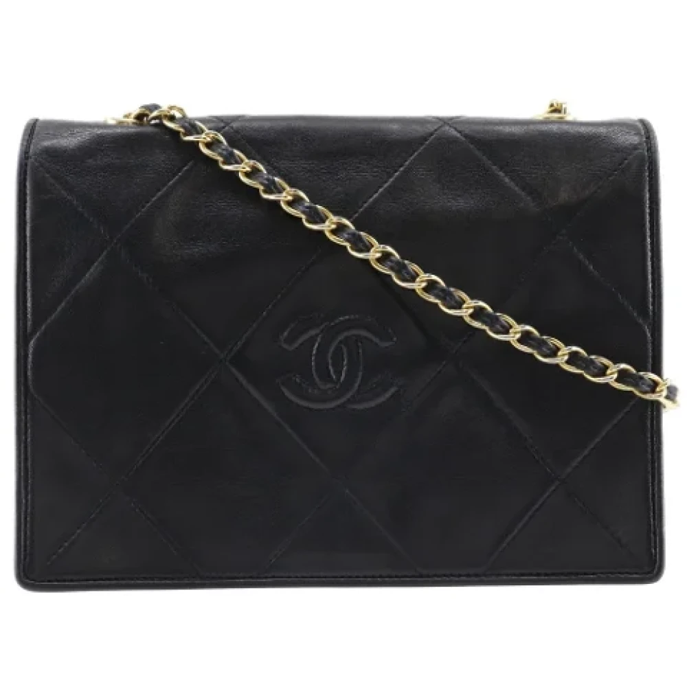 Chanel Vintage Pre-owned Fabric shoulder-bags Black Dames